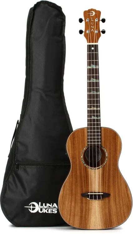 Luna High Tide Koa Baritone Acoustic-electric Ukulele